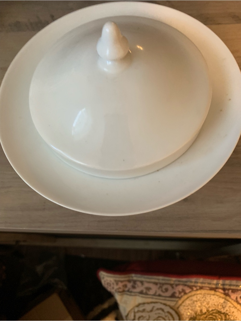 Spal Portuguese Classic White Covered Butter Dish -